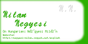 milan negyesi business card